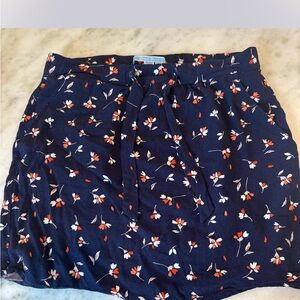 Draper James Floral Navy Skirt